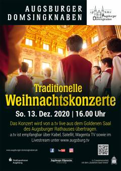 Weihnachtskonzert Domsingknaben im TV oder Online am 13.12.2020 um 16 Uhr   (Sachstand: 30.11.20)